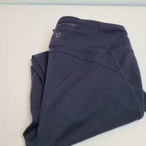 Betsey Johnson Performance Leggings Womens S Navy Excellent Mesh Zip Pocket